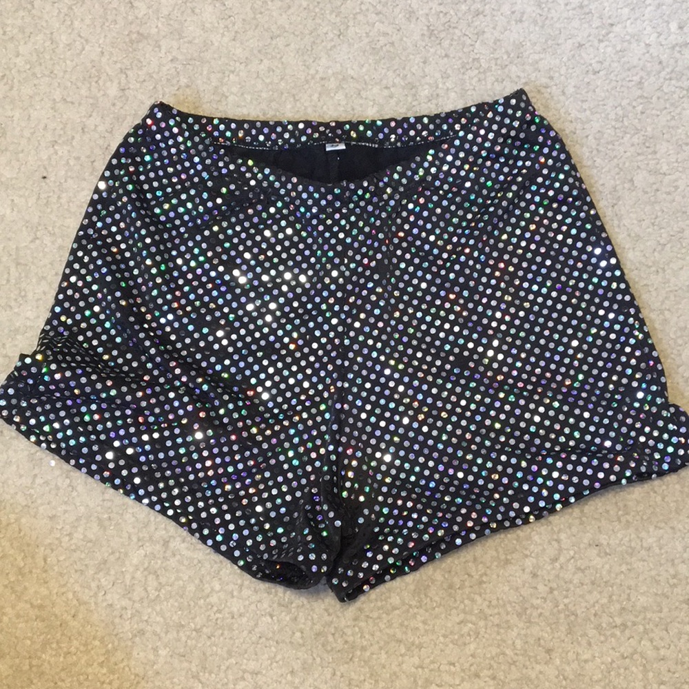 Sparkle Spandex Dance Shorts
